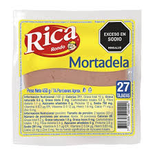 Mortadela Tradicional Rica Paquete x 27 tajadas x 450g