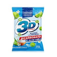 Detergente En Polvo 3D Multiusos Bicarbonato Aroma Lavanda y Flores x 1kg