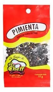 Pimienta Molida El Cheff, Sobre x 15g