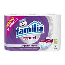 Papel Higiénico Familia Expert 4 Hojas, Paquete x 9 Rollos