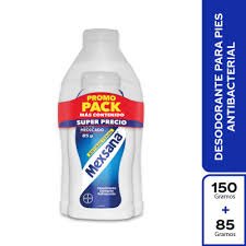 Polvo Desodorante Mexana Antibacterial, Tarro x 150g +Tarro x 85g