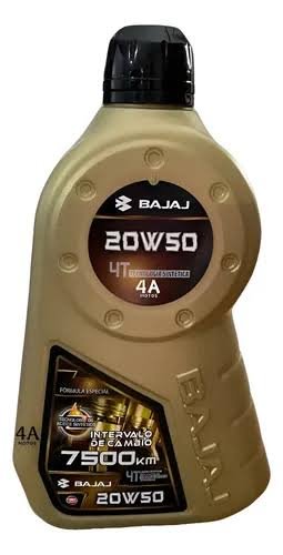 ACEITE BAJAJ DTS-I 20W50 FULL SINTETICO X 1200 ML DORADO
