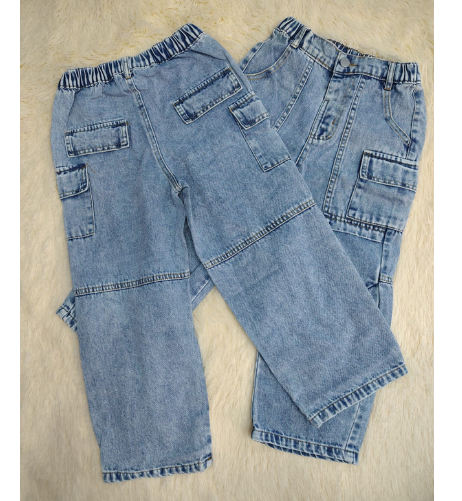 Jeans ancho cargo niño ref2