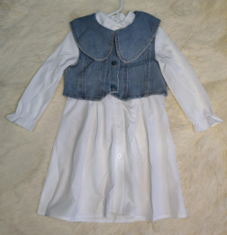 Vestido con chaleco niña