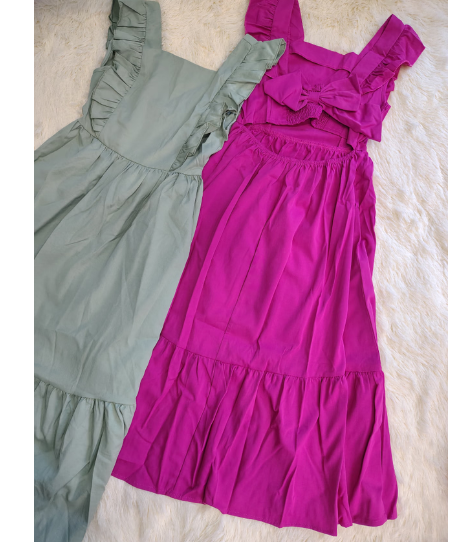 Vestido largo con lazo