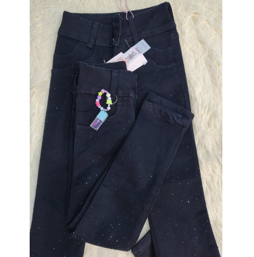 Jeans negro niña Dalix piedras