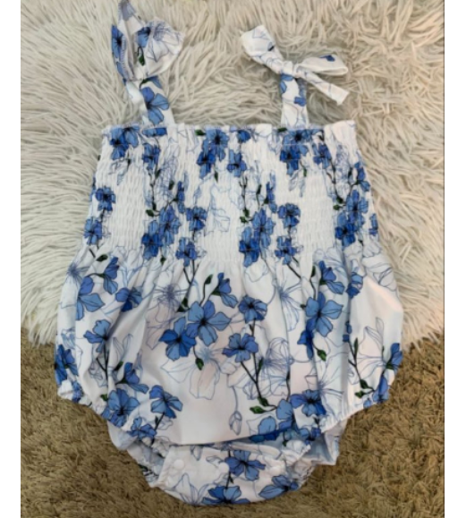 Mameluco niña flores