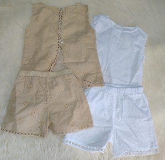 Conjunto short + blusa ojalillo