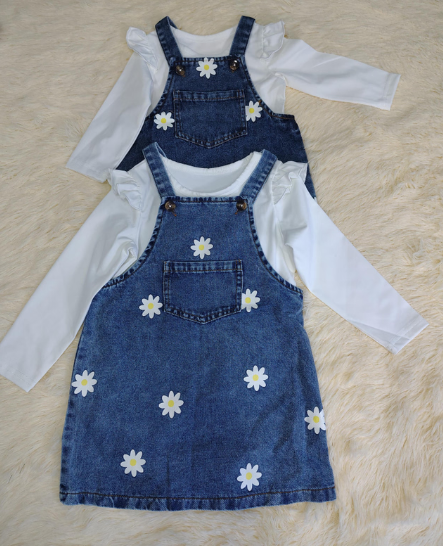 Braga flores niña + camisa manga larga