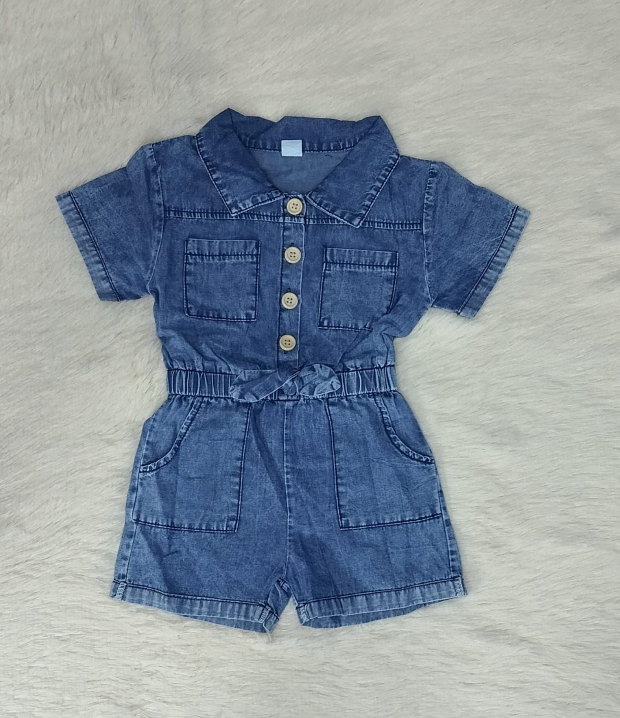 Enterizo niña jeans corto