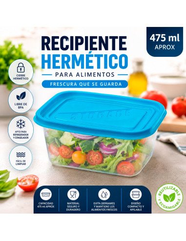 Recipiente Hermético para Alimentos con Tapa 53439