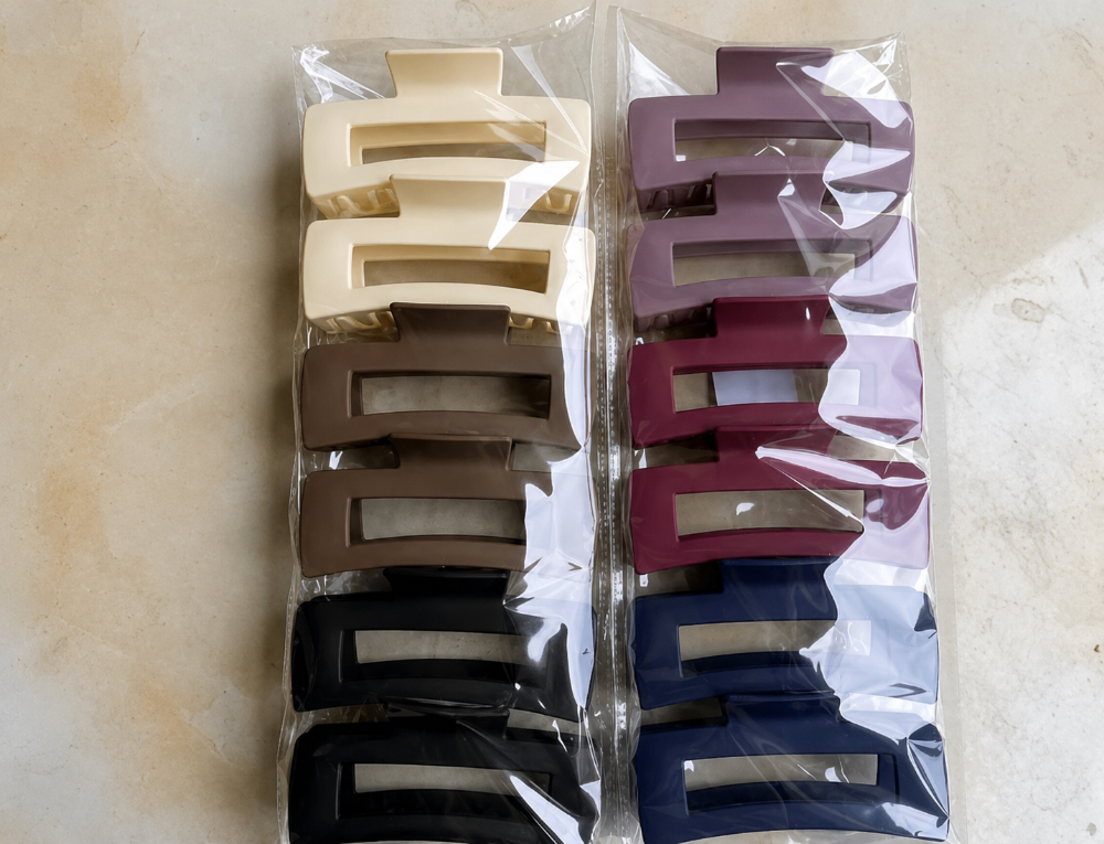 Pinza rectangulares en colores modernos