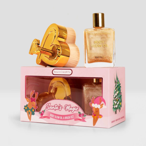 Beauty Creations Aceite Corporal Body Glow Oil & Brush Set