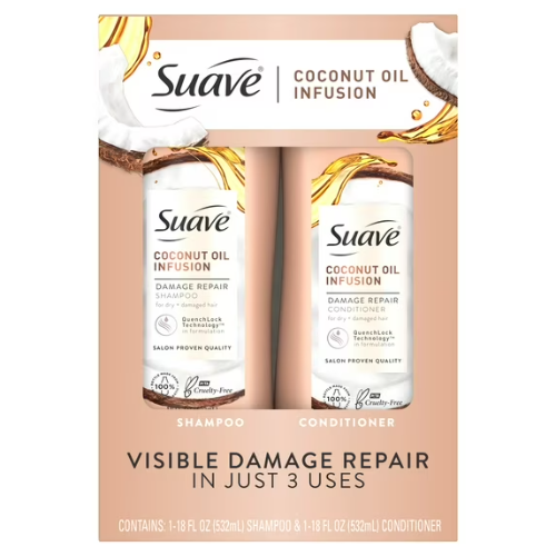 Suave Shampoo y Acondicionador Coconut Oil