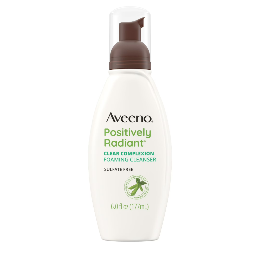 Aveeno Limpiador Facial Clear Complexion Foaming Cleanser Salicylic Acid Acne Treatment