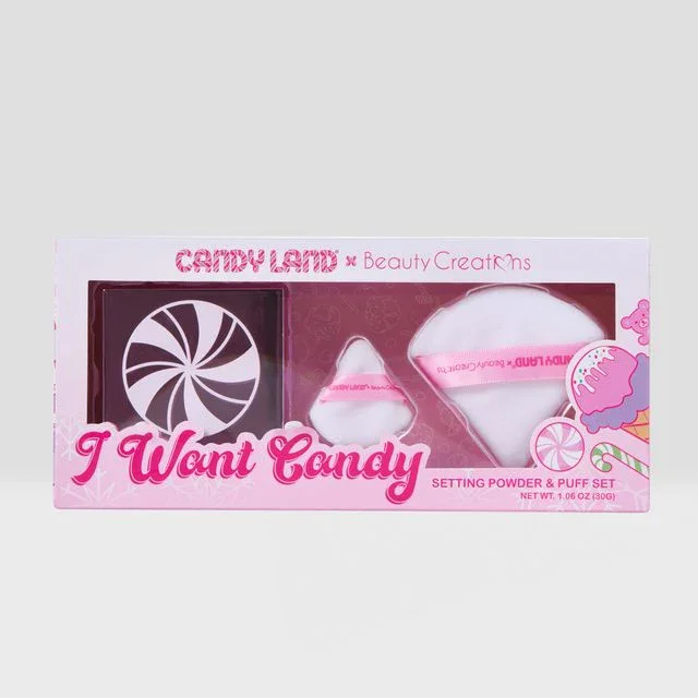 Beauty Creations X Candy Land Set Polvo Suelto Rosado + Borlas