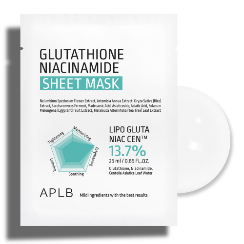 APLB Mascarilla de Velo Glutathione Niacinamide Sheet Mask