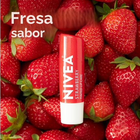 Nivea Balsamo Labial Strawberry Tinted Lip Care