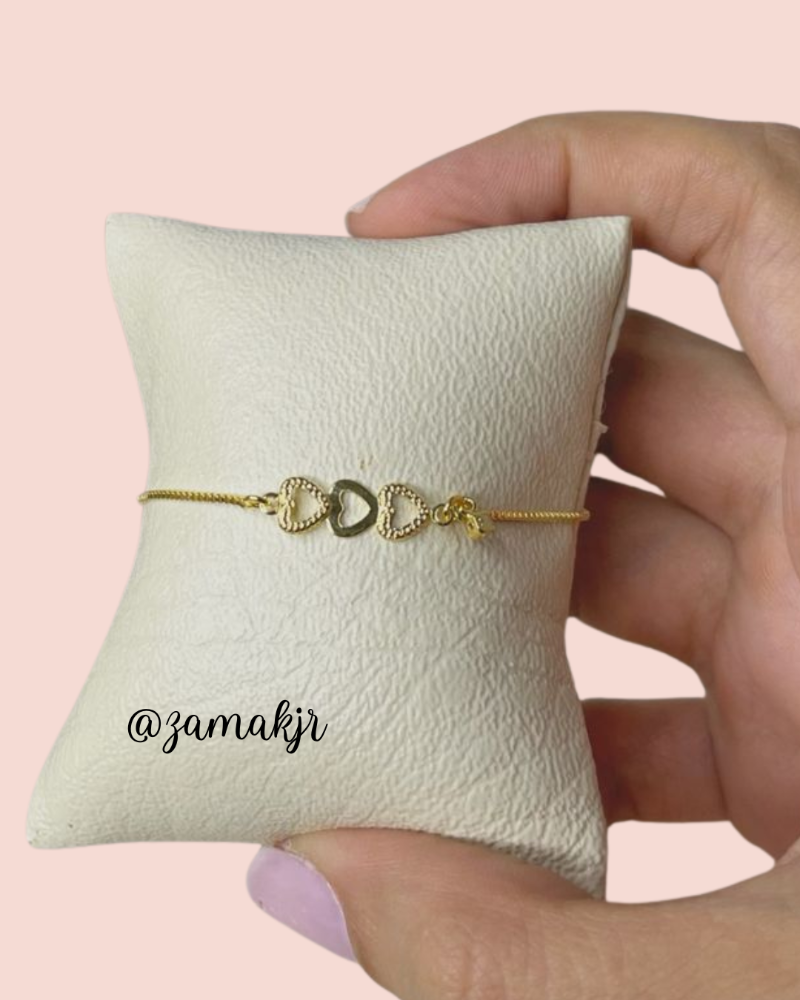 PULSERA TRES CORAZONES