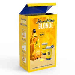 Johnnie Walker blonde + 2 vasos