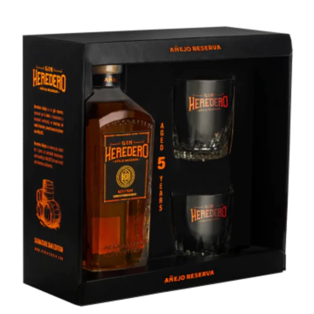 heredero Añejo + 2 vasos