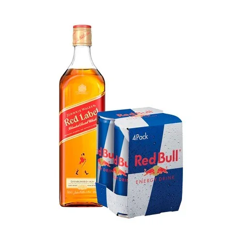 Combo Red Label + 4 Red Bull