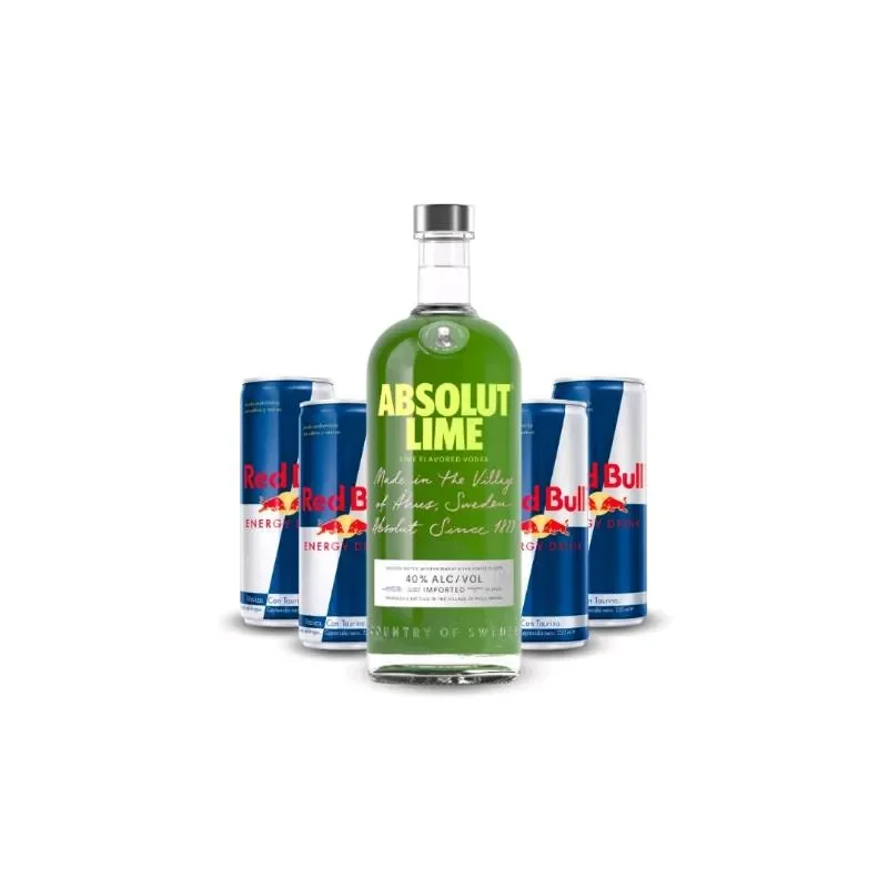 Promo absolut saborizado + 4 redbull