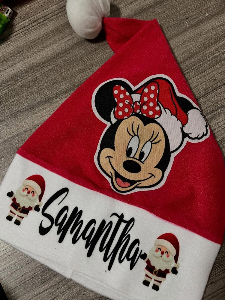 GORRO NAVIDEÑO APLIQUE DE LUZ