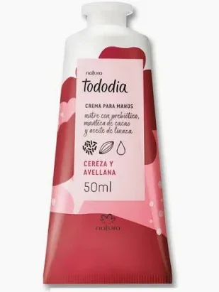 Tododia crema de manos cereza  y avellana