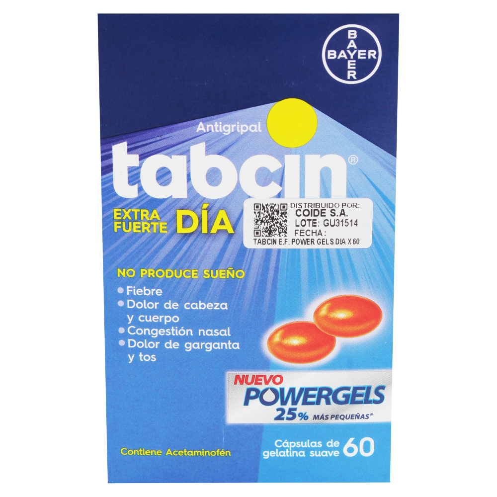 Tabcin Día gel caps caja de 60  (Bayer)