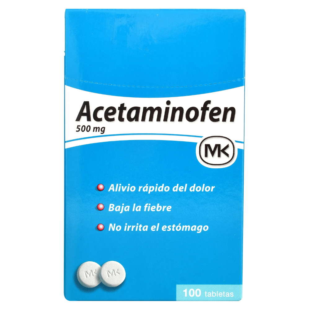 Acetaminofen 500mg caja 100 tab (MK)