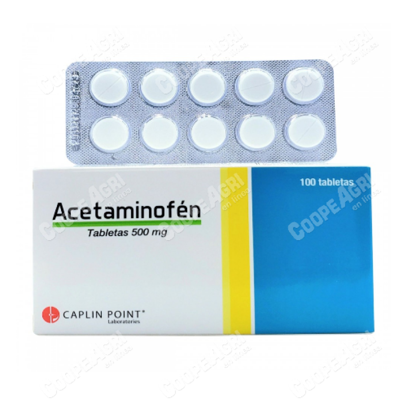 Acetaminofen 500mg caja 100 tab (Caplin)
