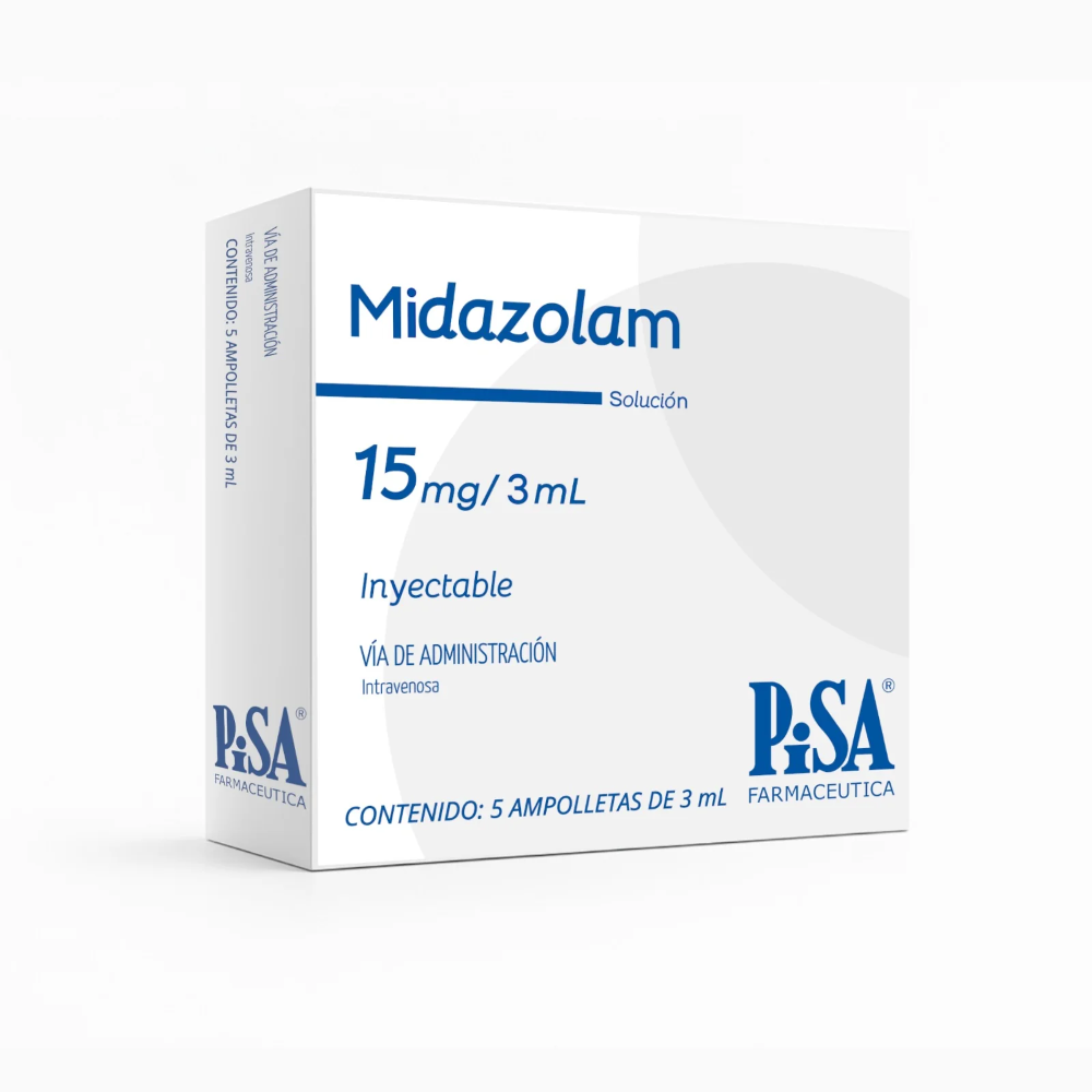 Midazolam 15mg/3ml amp (Pisa)
