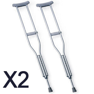 Muletas ajustables de aluminio