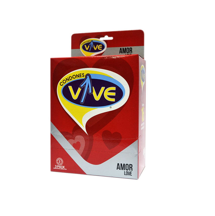 Condones Amor caja 16 cajitas de 3 Unidades (Vive)