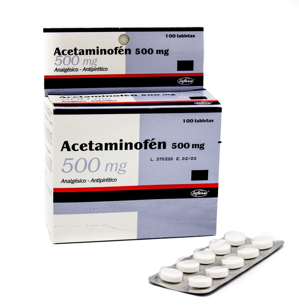 Acetaminofen 500mg caja 100 tabletas (Infasa)