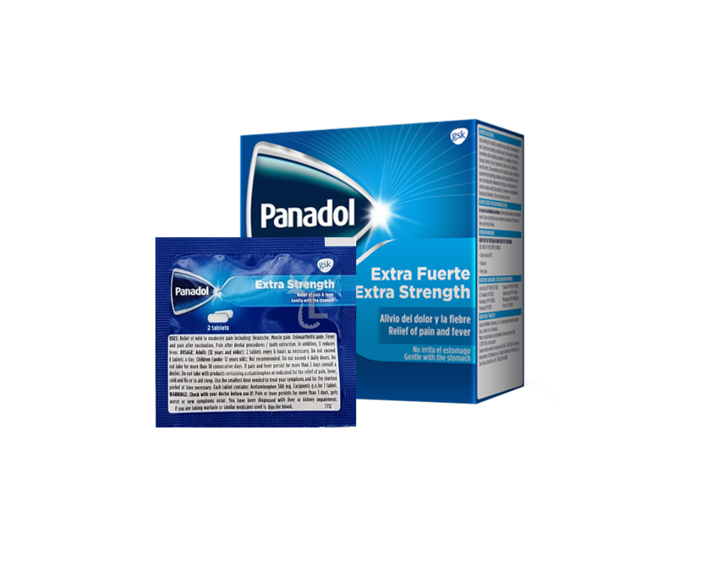 Panadol Extra Caja 50 sobres de 2 tabletas (Gsk)