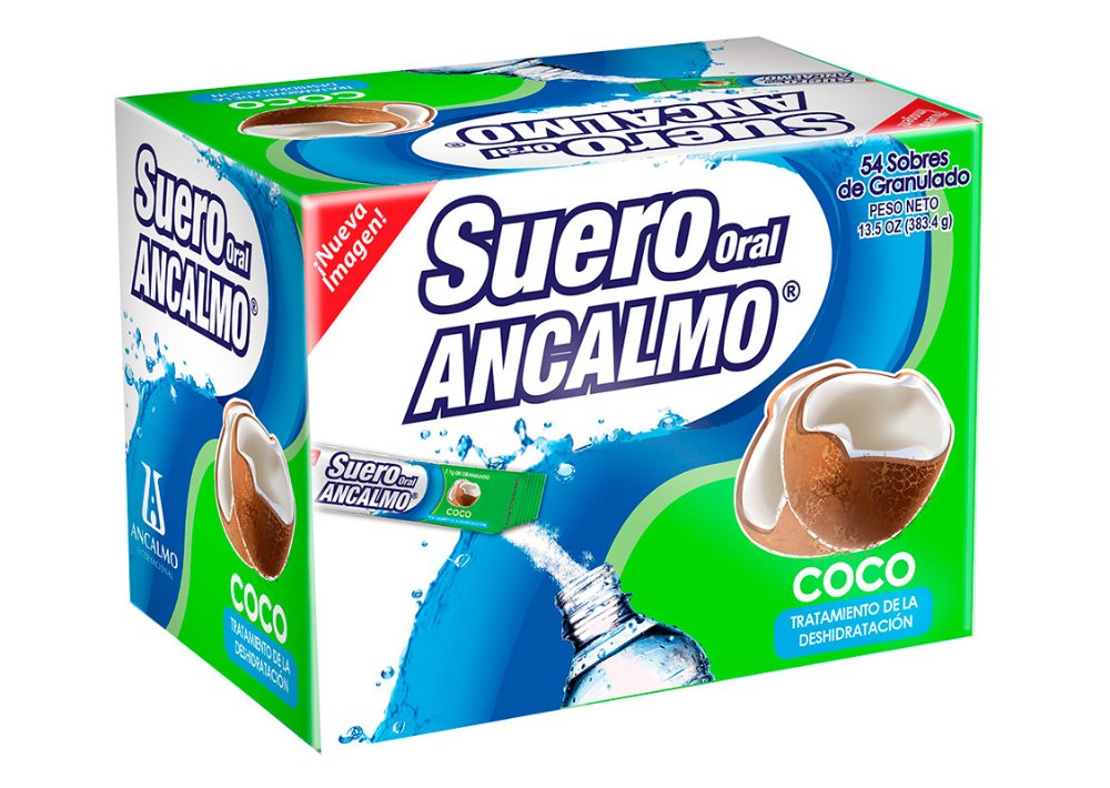 Suero coco caja de 54 sobres (Ancalmo)