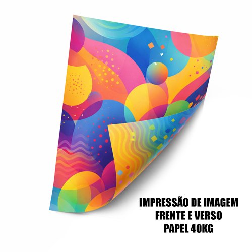 IMPRESSÃO DE IMAGEM COLORIDA FRENTE E VERSO EM PAPEL 40KG