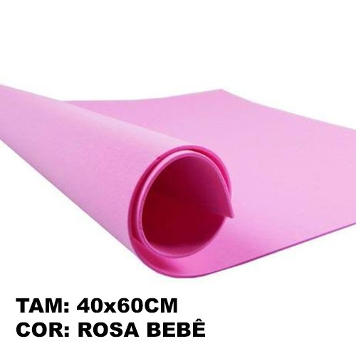 EVA LISO 40X60CM - ROSA BEBÊ