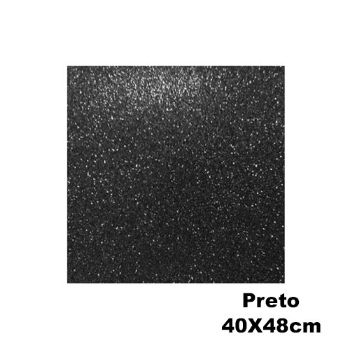 EVA COM GLITTER - PRETO - 40X48CM