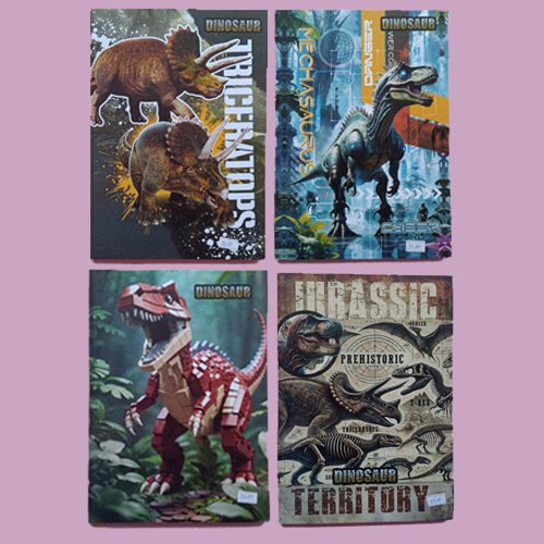 CADERNO BROCHURA - DINOSSAUROS - 96 FOLHAS - MÁXIMA