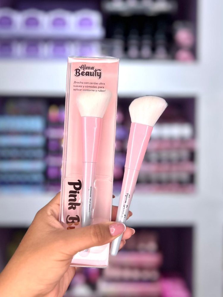 BROCHA PINK BRUSH PARA CONTORNO Y RUBOR ALMA BEAUTY ABA037