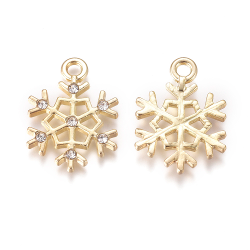 Colgantes navideños copo de nieve 21.2x15.1mm 2und
