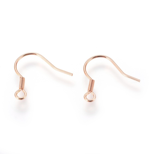 Bases acero oro rosa 5 pares