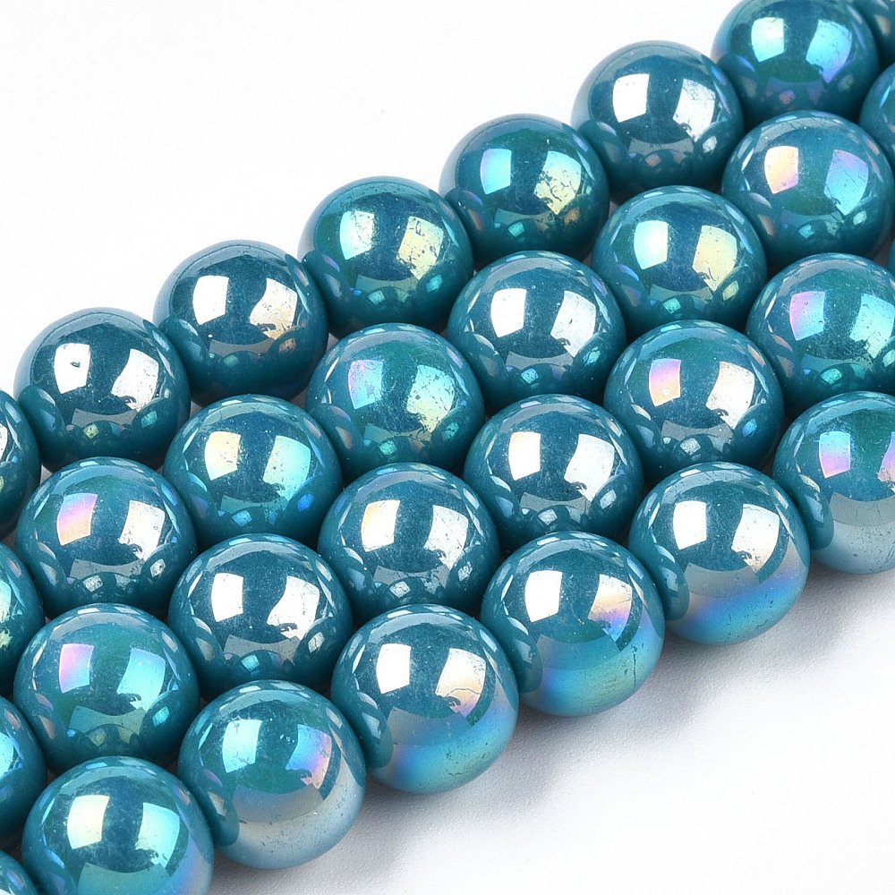 Cristal redondo turquesa 8mm
