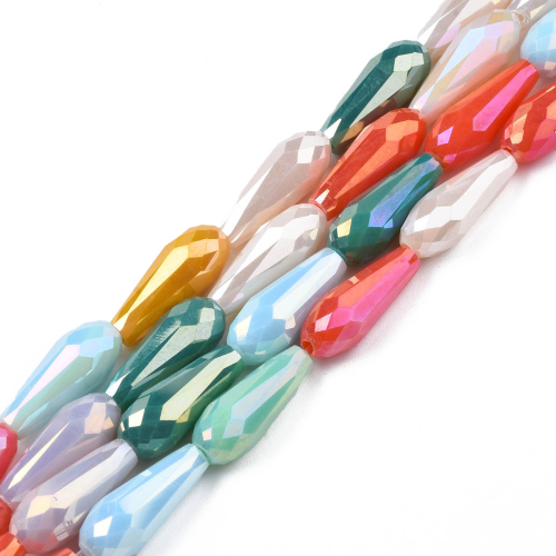 Gota cristal lagrima tonos pastel 15.5x6mm