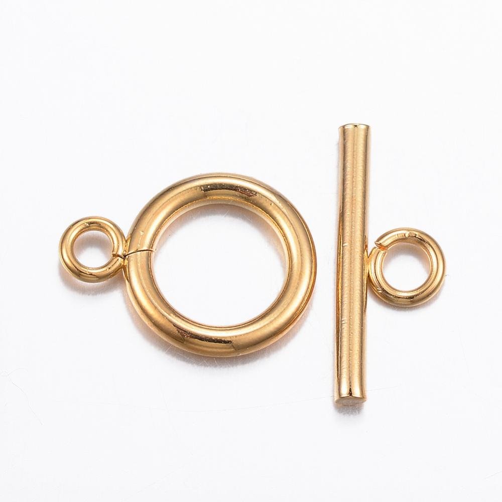 Cierre marinero acero dorado 16x12x2mm