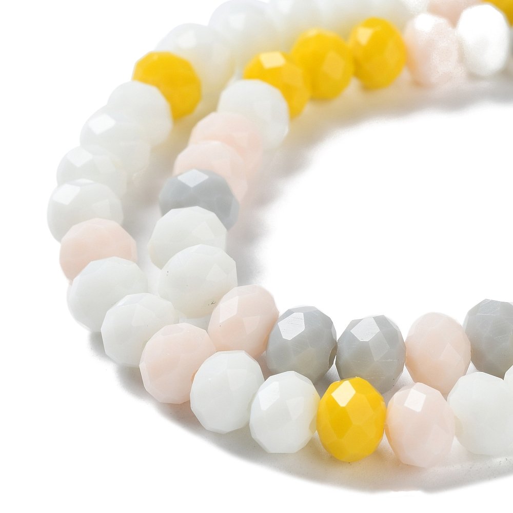 Cristal combinado gris y amarillo 8mm