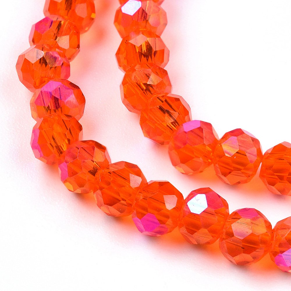 Cristal rojo, naranja tornasol 2mm